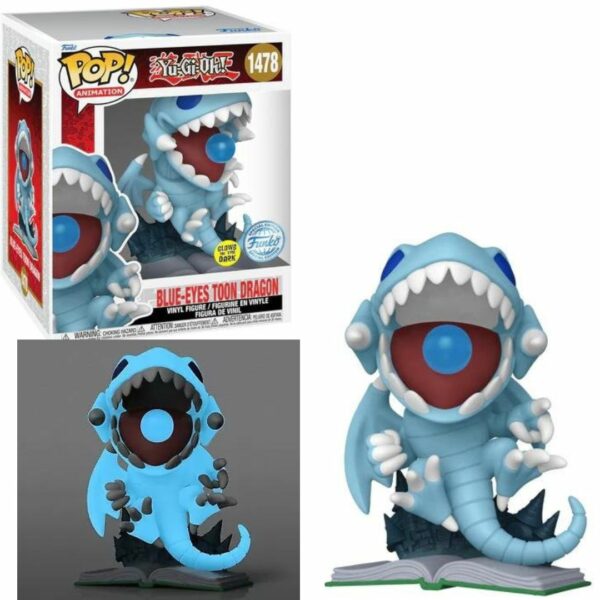 Funko Pop Yu Gi Oh Blue Eyes With Dragon Toon 1478 Exc Gitd