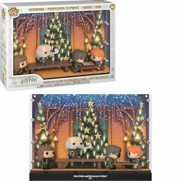 Funko Pop Moment Deluxe Harry Potter And The Sorceror's Stone Great Hall Holiday 10