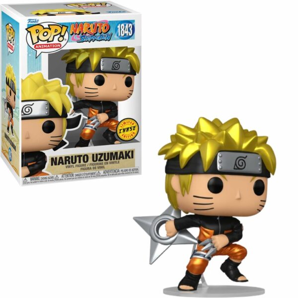 Funko Pop Naruto Shippuden Naruto Uzumaki With Shuriken 1843 Chase Edition