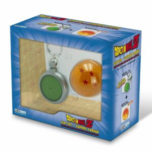 Dragon Ball Z Set Portachiavi Radar + Sfera Del Drago 4 Stelle