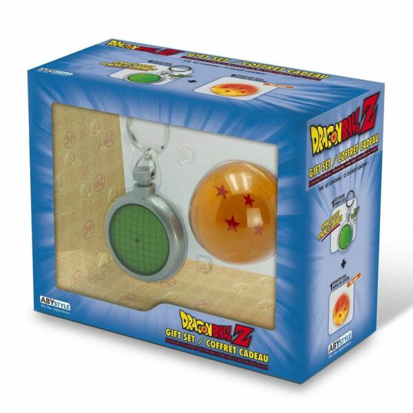 Dragon Ball Z Set Portachiavi Radar + Sfera Del Drago 4 Stelle